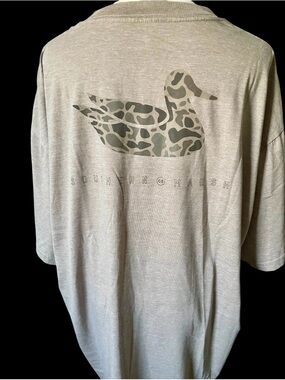 Southern Marsh Camo Duck Pocket Tee in Heather Tan, size 2XL, NWT